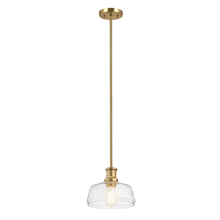 Lucas McKearn Notting Hill 1 Lt Pendant, Brass/Clear - PD-NOTTINHILL-P-PNBR