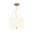 Lucas McKearn Pearce 3 Light Pendant, Brass/Ivory Shade - PD-PEARCE14-3LT-IV-AB