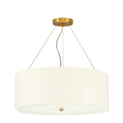 Lucas McKearn Pearce 5 Light Pendant, Brass/Ivory Shade - PD-PEARCE22-5LT-IV-AB