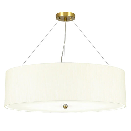 Lucas McKearn Pearce 7Lt Pendant, Aged Brass/Ivory Shade - PD-PEARCE30-7LT-IV-AB