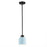 Lucas McKearn York 1 Light Pendant, Black, Pale Blue - PD-YORK-MP-BLK-PB