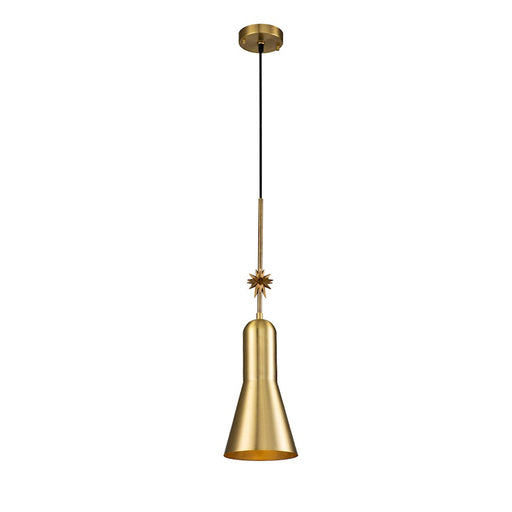 Lucas McKearn Etoile 1 Light Pendant/Star, Aged Brass/Agb - PD00115AGB-1