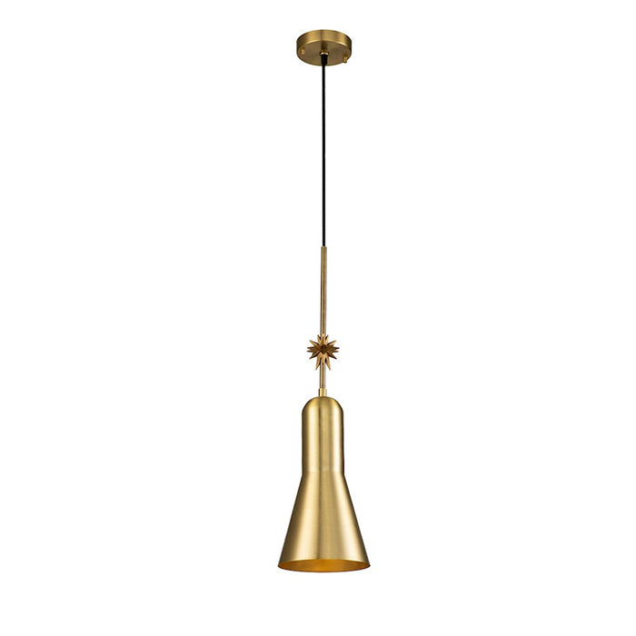 Lucas McKearn Etoile 1 Light Pendant/Star, Aged Brass/Agb - PD00115AGB-1