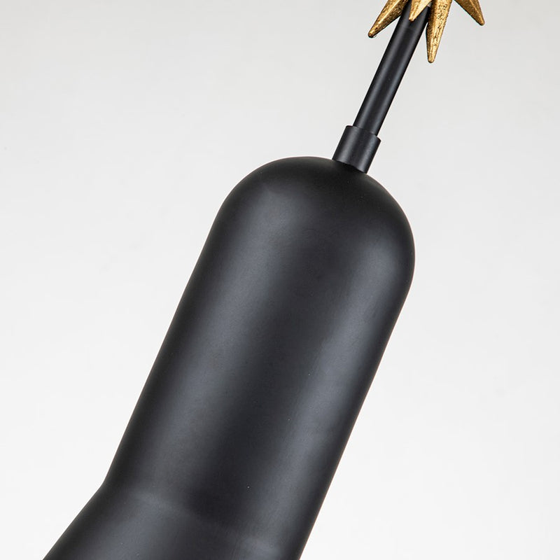 Lucas McKearn Etoile 1 Light Pendant/Star, Matte Black/Black