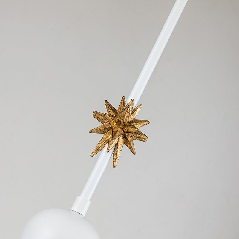 Lucas McKearn Etoile 1 Light Pendant/Star, White/White
