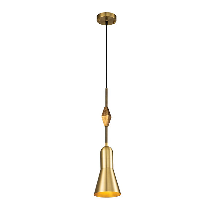 Lucas McKearn Bijou 1 Light Pendant, Aged Brass - PD00117AGB-1