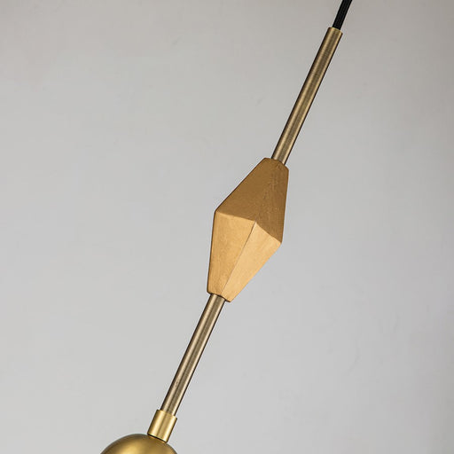 Lucas McKearn Bijou 1 Light Pendant, Aged Brass