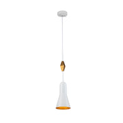 Lucas McKearn Bijou 1 Light Pendant, White - PD00117W-1