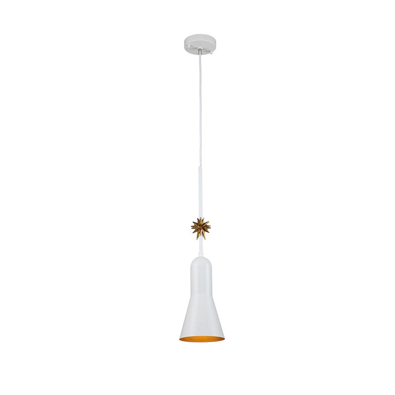 Lucas McKearn Etoile 1 Light Pendant, White - PD00118W-1