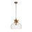 Lucas McKearn Toissant 1 Light Pendant, Gold Leaf/Silver Leaf/Clear - PD1005G-1