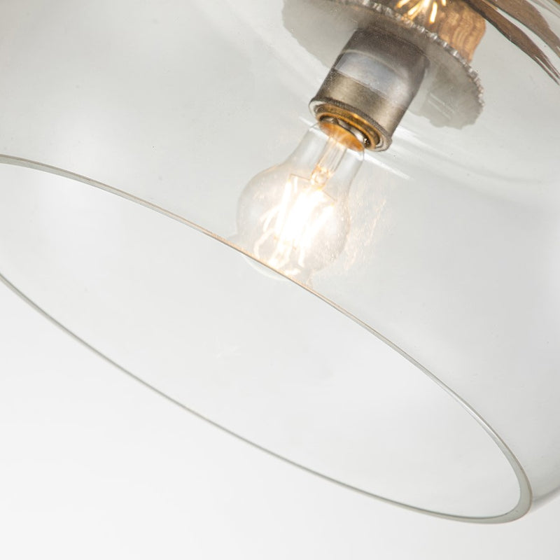 Lucas McKearn Toissant 1 Light Pendant, Gold Leaf/Silver Leaf/Clear