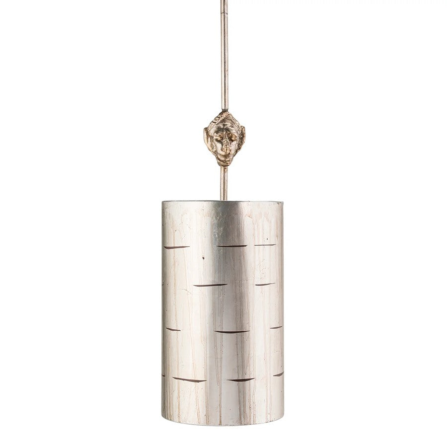 Lucas McKearn Fragment 1Lt Pendant, Silver/Glaze/Silver Parchment