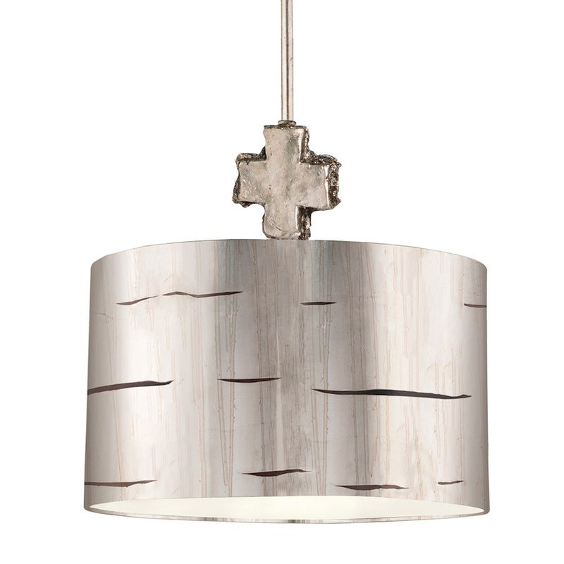 Lucas McKearn Fragment 1 Light Pendant, Silver Leaf/Glaze/Silver Leaf - PD1052