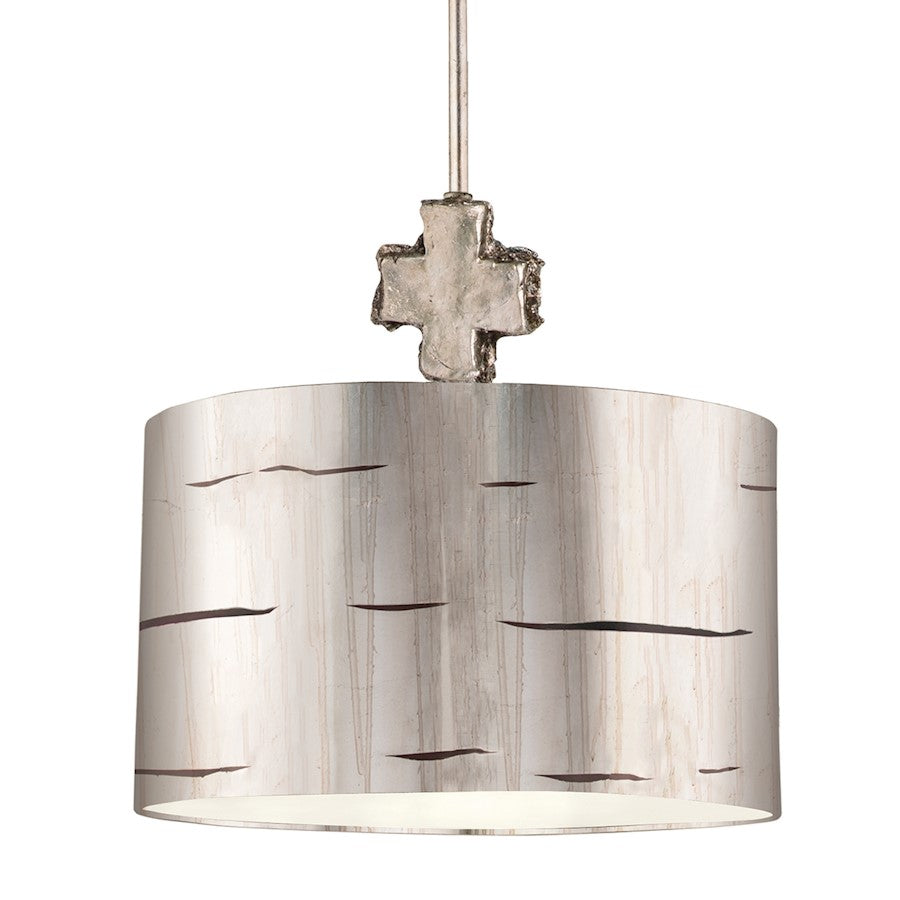 Lucas McKearn Fragment 1 Light Pendant, Silver Leaf/Glaze/Silver Leaf - PD1052