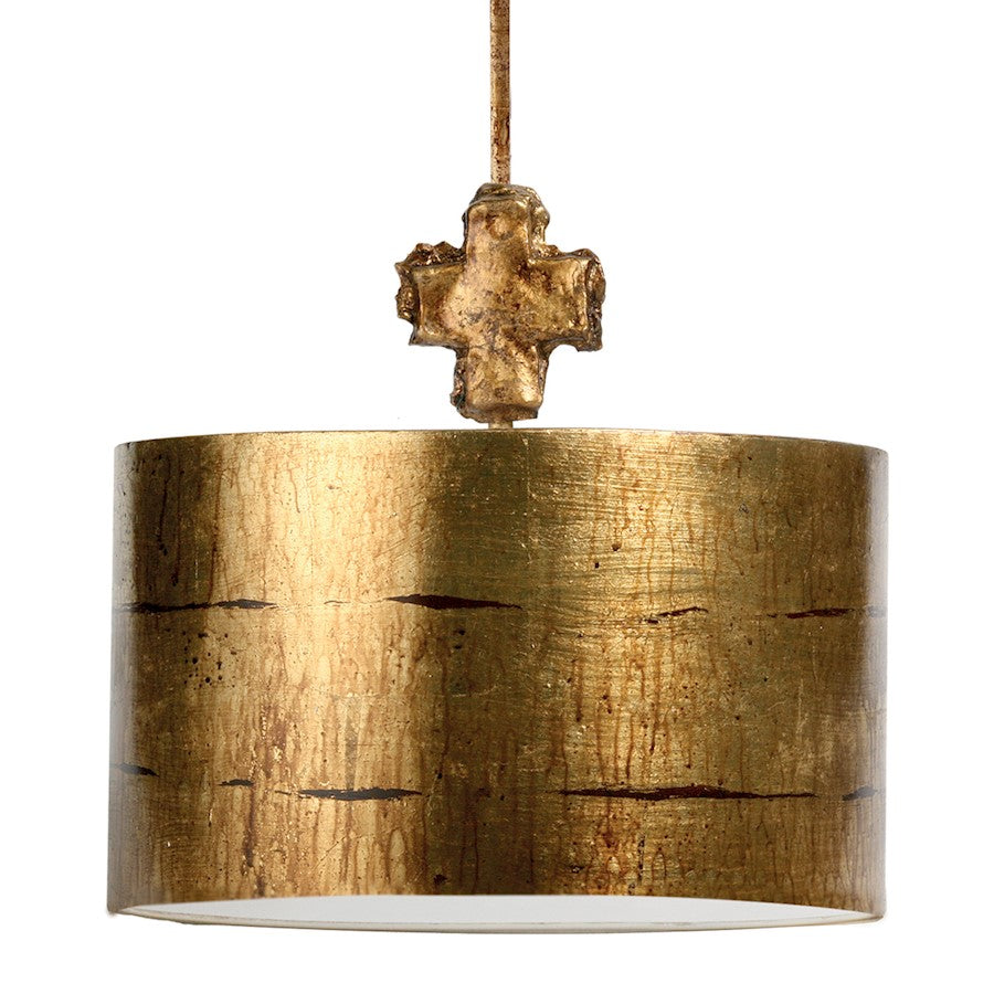 Lucas McKearn Fragment 1 Light Pendant, Gold Leaf/Glaze/Gold Leaf - PD1053