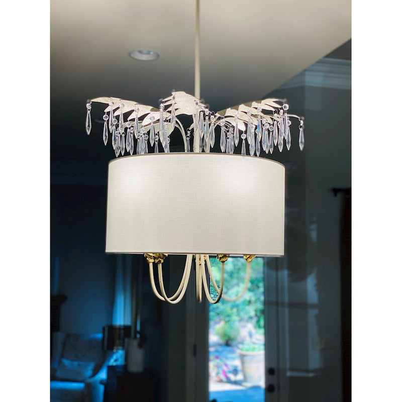 Lucas McKearn Antoinette 5 Light Pendant, Gold/Silver Leaf