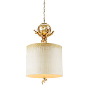 Lucas McKearn Trellis 1Lt Pendant, Putty/Silver/Ivory Dripped Glaze - PD1184