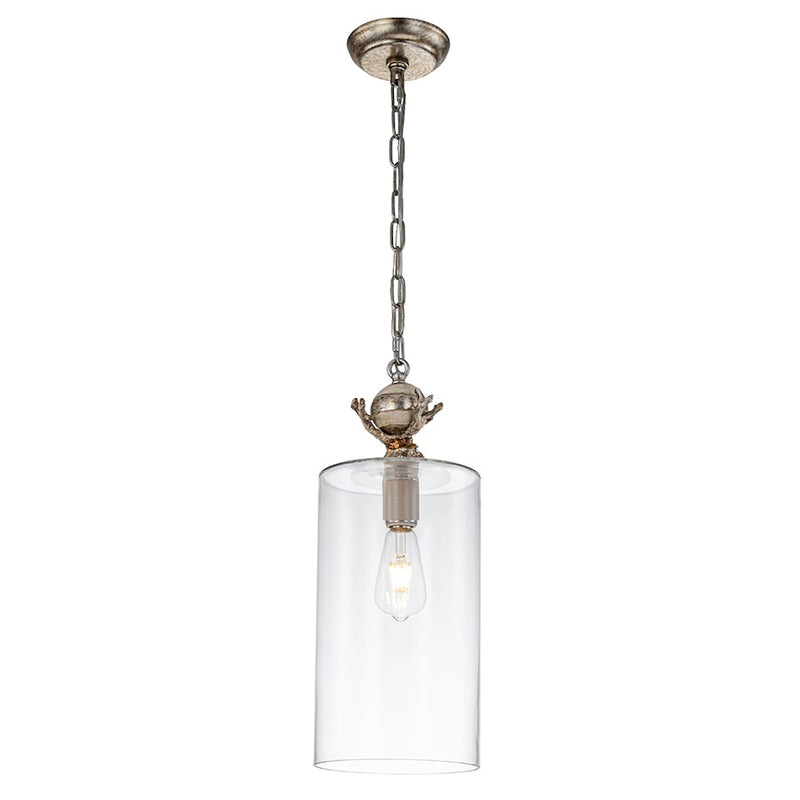 Lucas McKearn Trellis 1 Light Pendant, Cream/Clear - PD1239-1
