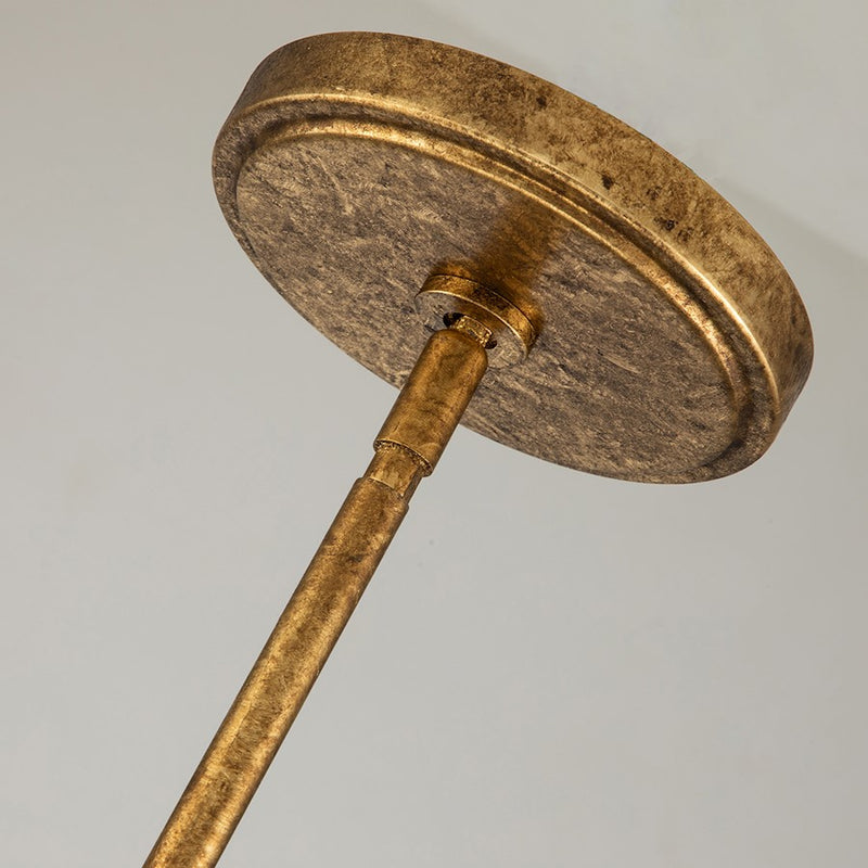 Lucas McKearn Sawgrass 1 Light Pendant, Gold Leaf/Opal Etched