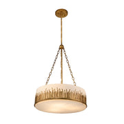 Lucas McKearn Sawgrass 3 Light Pendant, Gold Leaf/Opal Etched - PD20319G-3