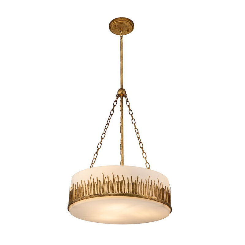 Lucas McKearn Sawgrass 3 Light Pendant, Gold Leaf/Opal Etched - PD20319G-3