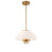 Lucas McKearn Staring 3 Light Pendant, Distressed Gold/Opal - PD30207G-18