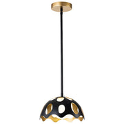 Lucas McKearn Pebbles 1 Light 10" Pendant, Black/Frosted Glass - PD7369B-10