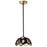Lucas McKearn Pebbles 1 Light 10" Pendant, Black/Frosted Glass