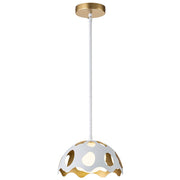 Lucas McKearn Pebbles 1 Light 10" Pendant, White/Frosted Glass - PD7369W-10