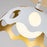 Lucas McKearn Pebbles 1 Light 10" Pendant, White/Frosted Glass