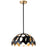 Lucas McKearn Pebbles 1 Light 15" Pendant, Black/Frosted Glass - PD7376B-15