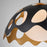 Lucas McKearn Pebbles 1 Light 15" Pendant, Black/Frosted Glass