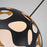 Lucas McKearn Pebbles 1 Light 15" Pendant, Black/Frosted Glass