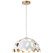 Lucas McKearn Pebbles 1 Light 15" Pendant, White/Frosted Glass - PD7376W-15