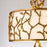 Lucas McKearn Coral 3 Light Chandelier, Gold/Cream