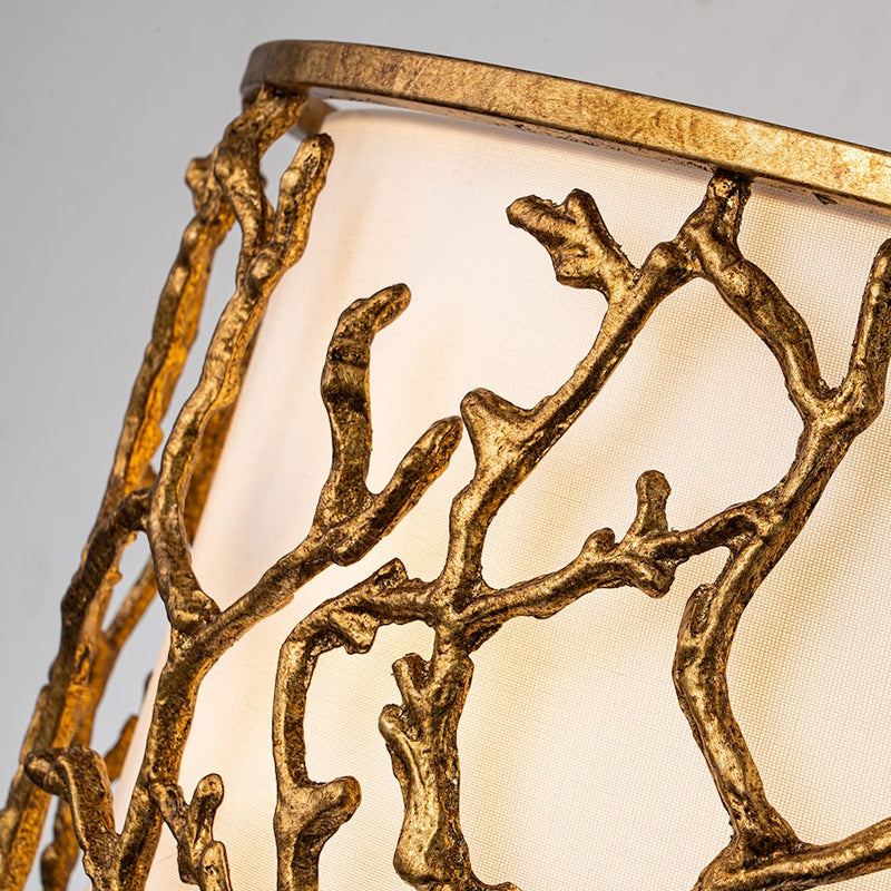 Lucas McKearn Coral 3 Light Chandelier, Gold/Cream