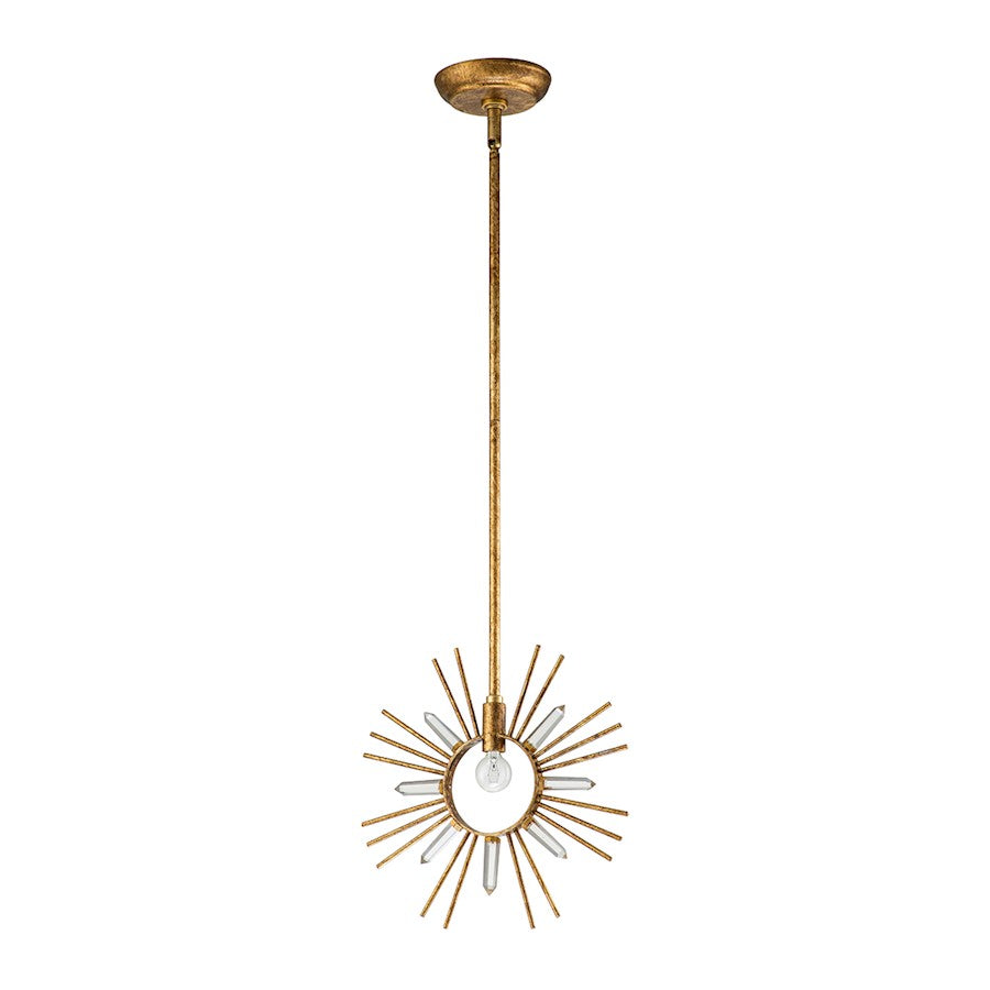 Lucas McKearn Sun King 1 Light Pendant, Gold Leaf - PD90647G-1