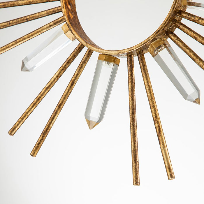 Lucas McKearn Sun King 1 Light Pendant, Gold Leaf