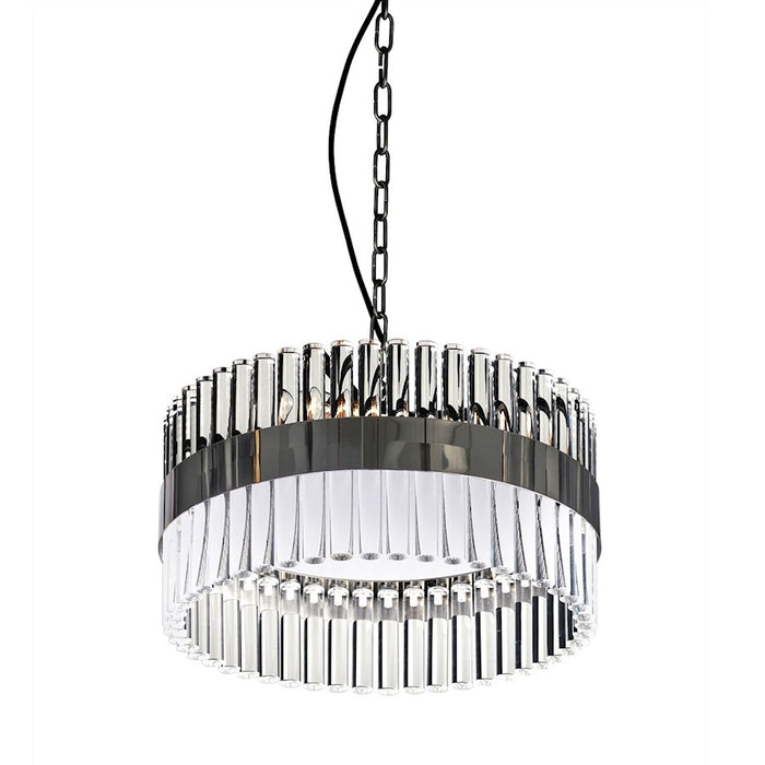 Lucas McKearn Metro 6 Light Pendant, Clear/Smokey Dark Chrome - PD9072-40