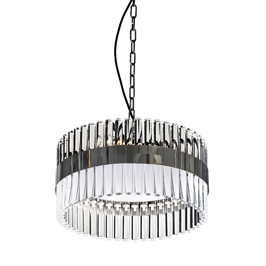 Lucas McKearn Metro 6 Light Pendant, Clear/Smokey Dark Chrome - PD9072-40