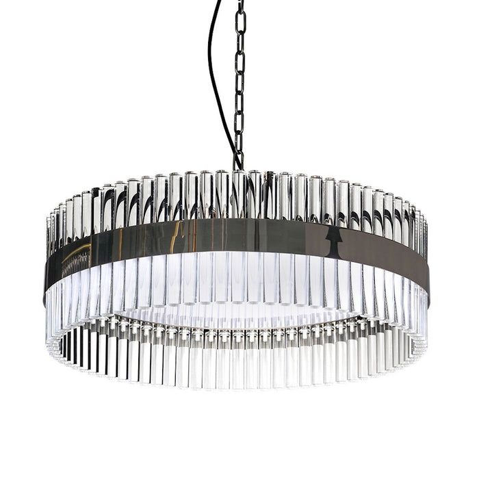 Lucas McKearn Metro 9 Light Pendant, Clear/Smokey Chrome - PD9072-60