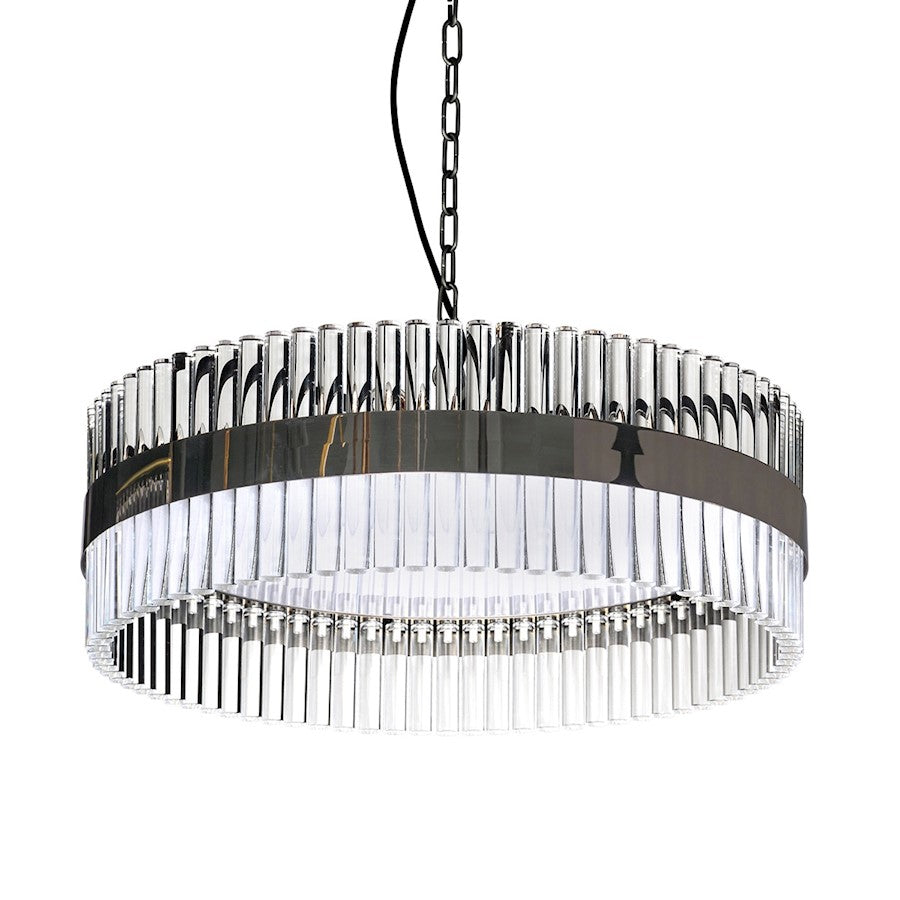 Lucas McKearn Metro 9 Light Pendant, Clear/Smokey Chrome - PD9072-60