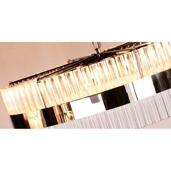 Lucas McKearn Metro 9 Light Pendant, Clear/Smokey Chrome