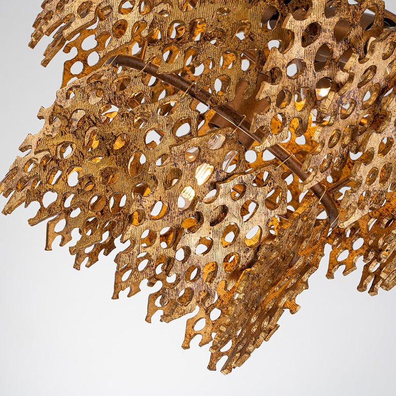 Lucas McKearn Coral Luxe 4 Light Pendant, Gold