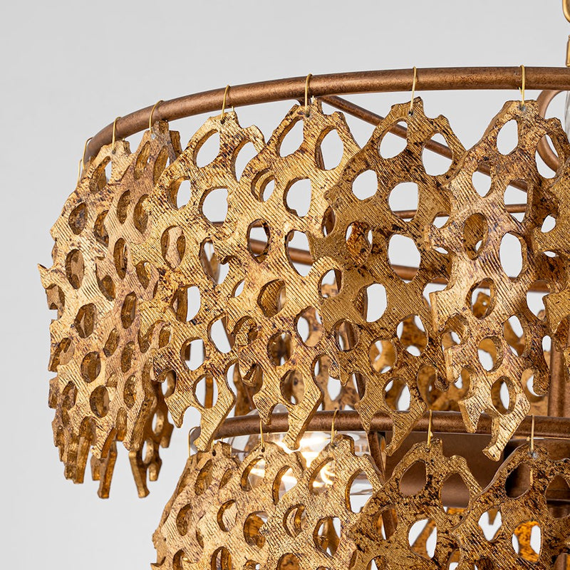 Lucas McKearn Coral Luxe 4 Light Pendant, Gold