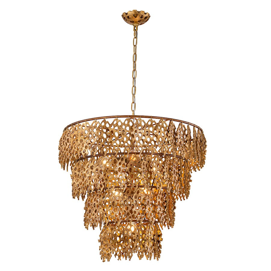 Lucas McKearn Coral Luxe 6 Light Pendant, Gold - PD9710G-6