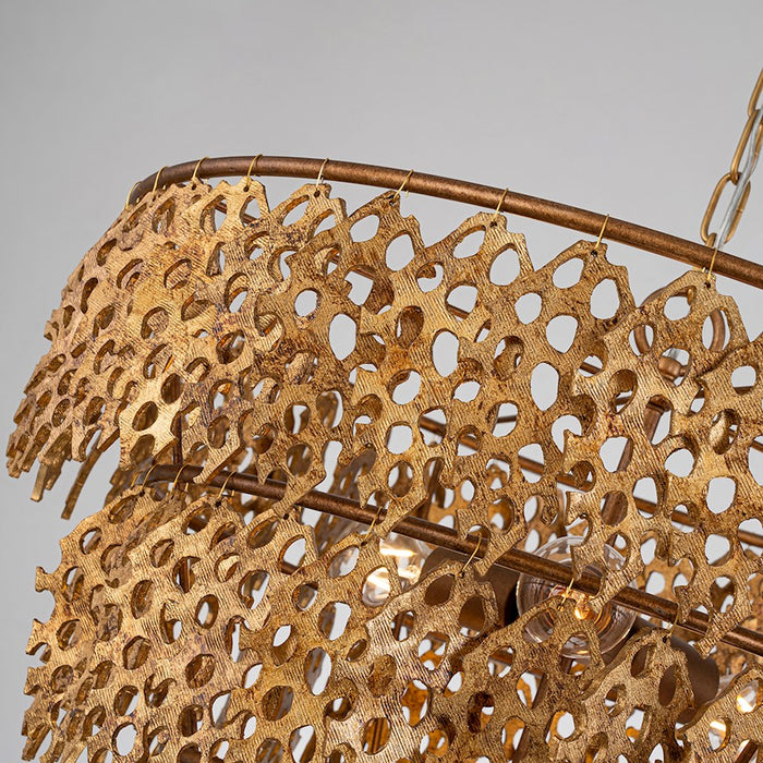 Lucas McKearn Coral Luxe 6 Light Pendant, Gold