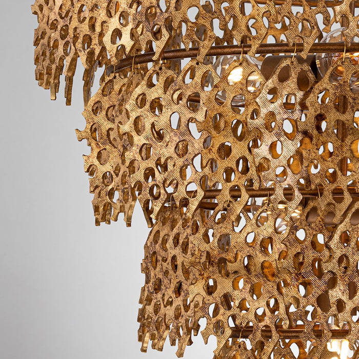 Lucas McKearn Coral Luxe 6 Light Pendant, Gold