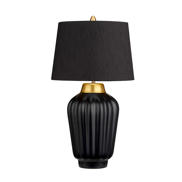 Lucas McKearn Bexley 1Lt Table Lamp, Black/Burnished Brass - QN-BEXLEY-TL-BKBB