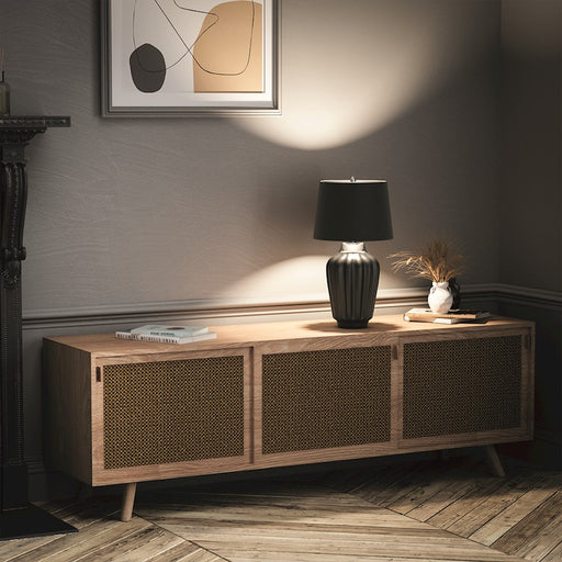 Lucas McKearn Bexley 1Lt Table Lamp, Black/Polished Nickel